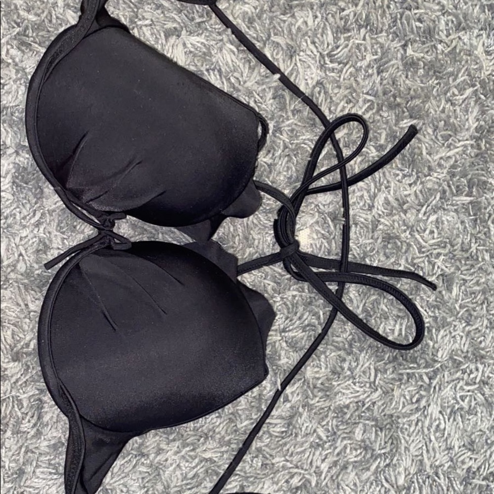 black bathing suite top